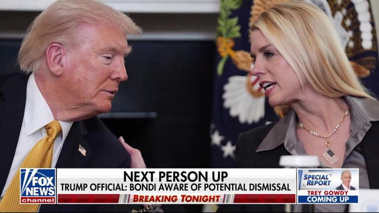 Bondi aware of potential ousting during Trump national address on Iran, report says