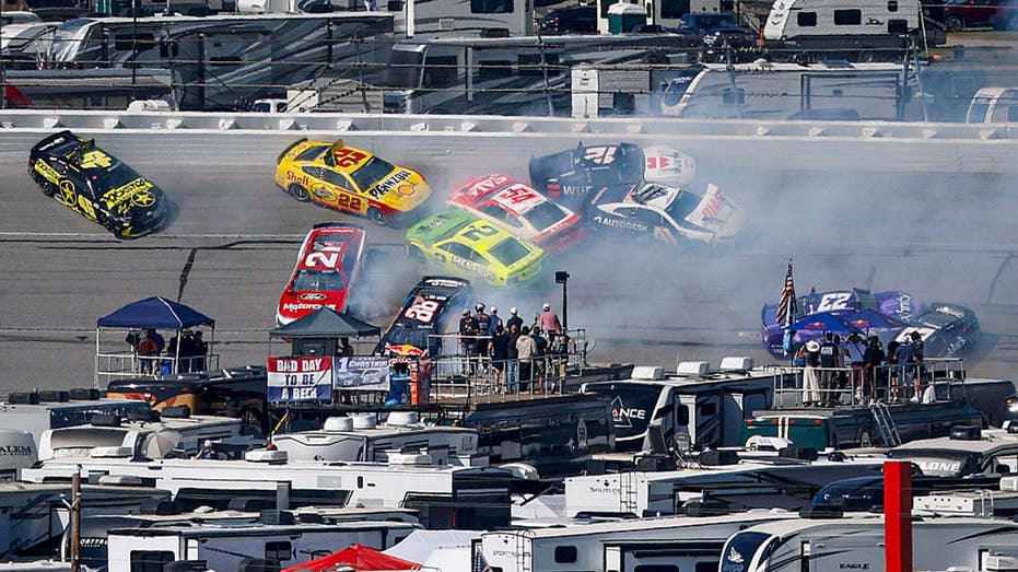 Bubba Wallace triggers one of the biggest wrecks in NASCAR history, 'Dega lap dances & Cowboy Pillow girls!
