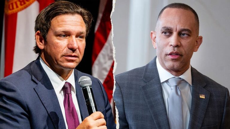DeSantis taunts Jeffries with Florida invite — Dem leader responds with $20M warning shot