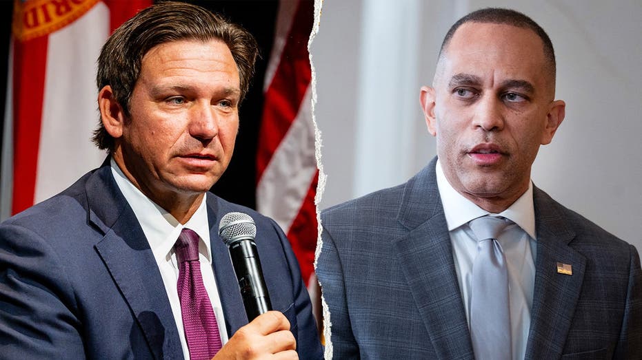 DeSantis taunts Jeffries with Florida invite — Dem leader responds with $20M warning shot