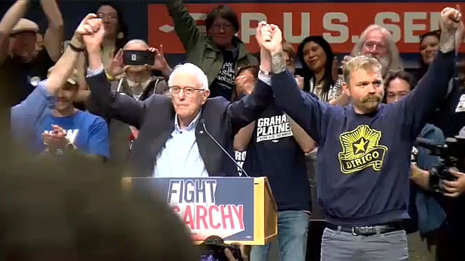 Maine Senate candidate Graham Platner embraces democratic socialism at Bernie Sanders rally in Portland