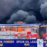 $600 million worth of heroin, meth and other seized drugs set on fire in Burma